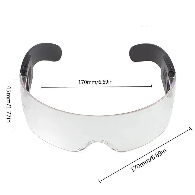 10682 1l-390 Gafas LED luminosas para disfraz, lentes