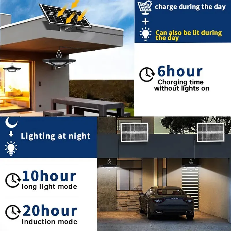 180 Led Solar Pendant Light for Shed Gazebo Garage