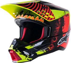 ALPINESTARS SM5 Helmet - Solar Flare - Gloss Black/Red/Yellow - Large 8305822-1355-LG