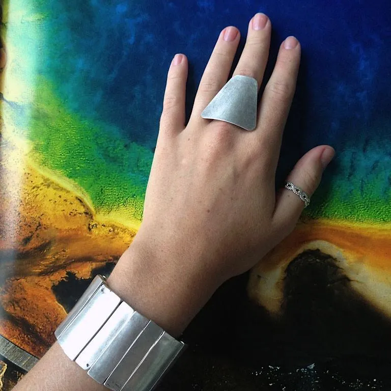 Anatolian Boho Ring - "Shield"
