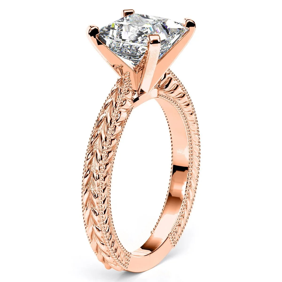 Azalea - GIA Natural Princess Diamond Engagement Ring