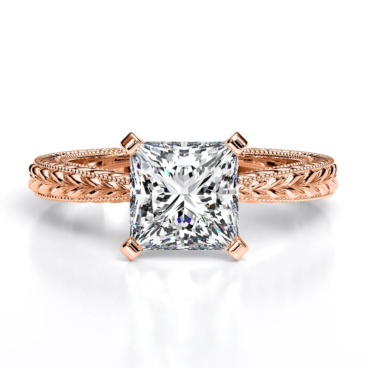 Azalea - GIA Natural Princess Diamond Engagement Ring