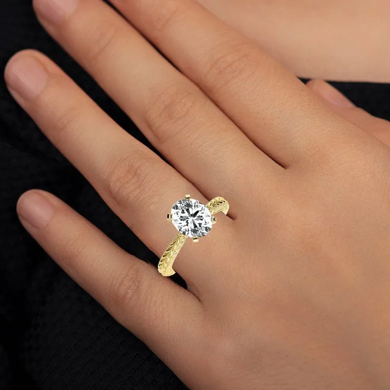 Azalea - Oval Lab Diamond Engagement Ring (IGI Certified)