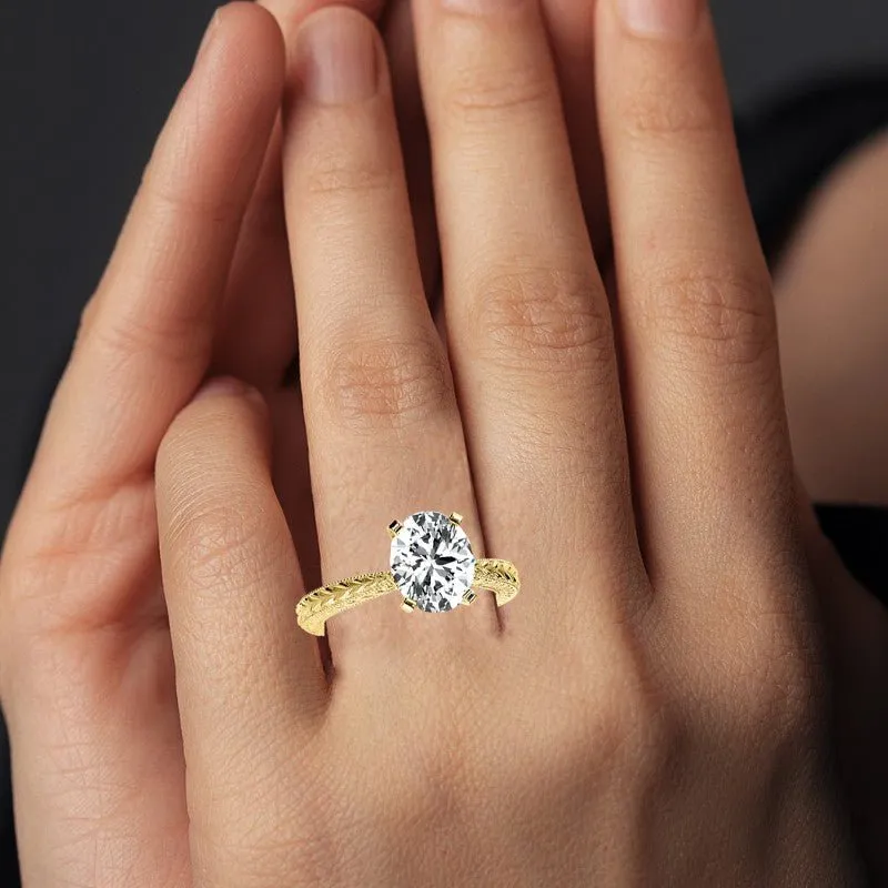 Azalea - Oval Lab Diamond Engagement Ring (IGI Certified)