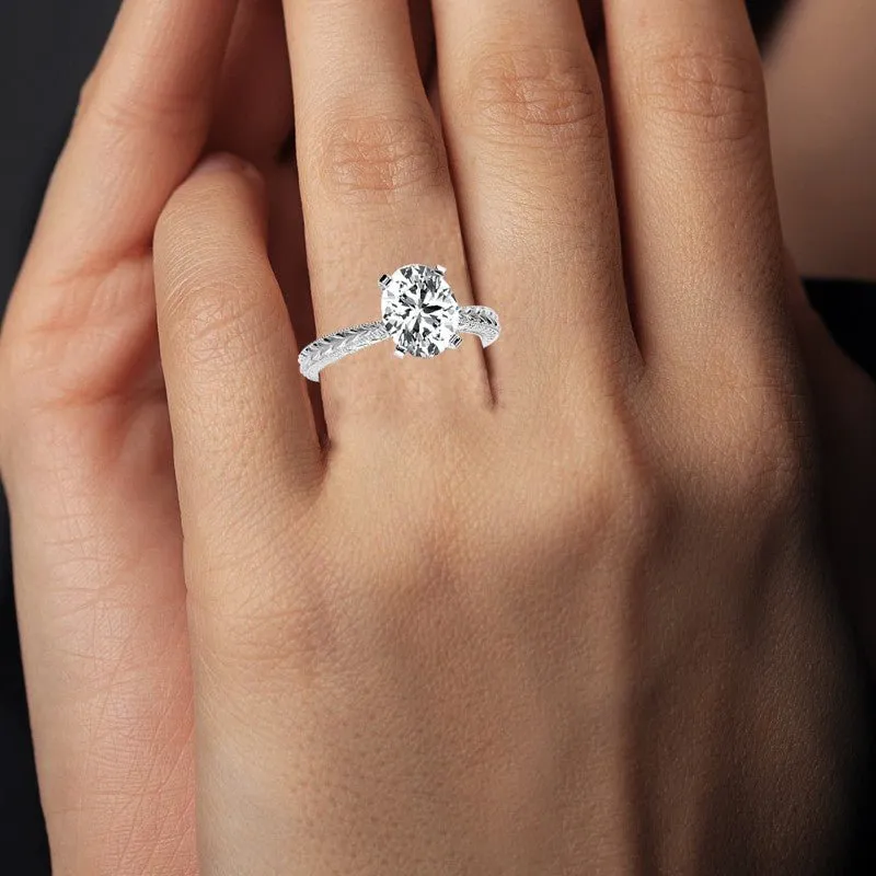 Azalea - Oval Lab Diamond Engagement Ring (IGI Certified)