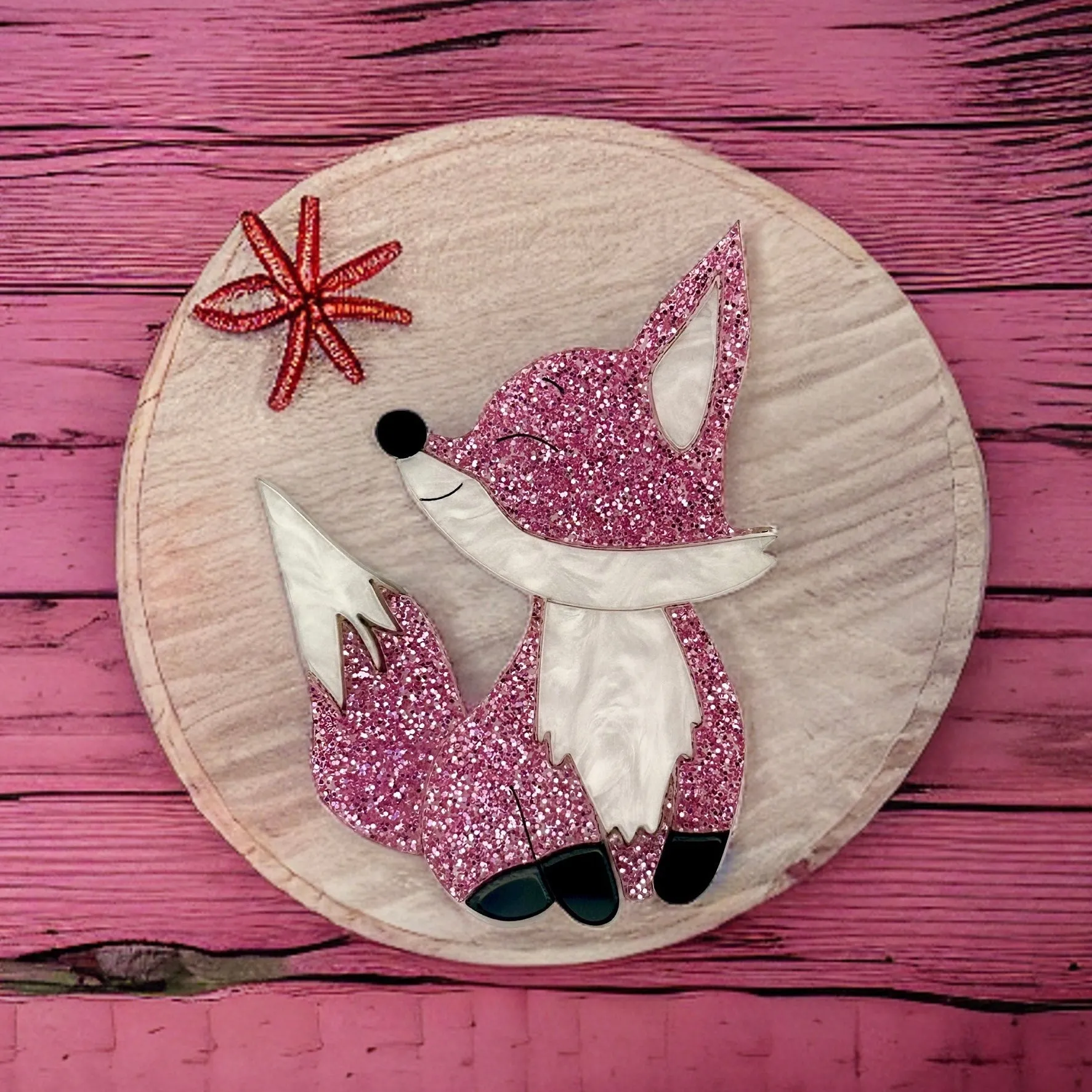 Barbie the fox 🌸 - brooch - Set of 4