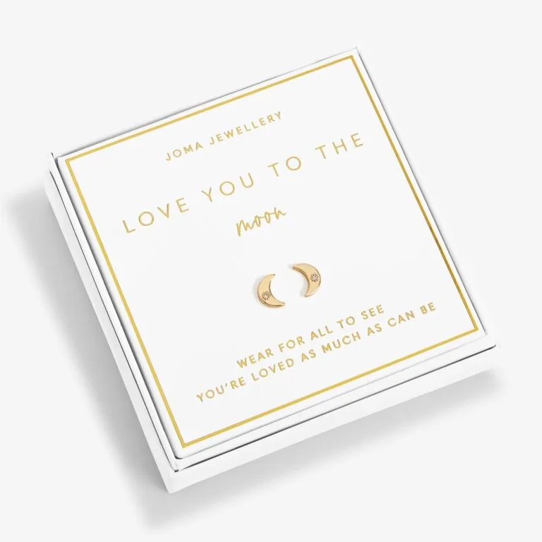 BOXED LOVE YOU TO THE MOON EARRINGS