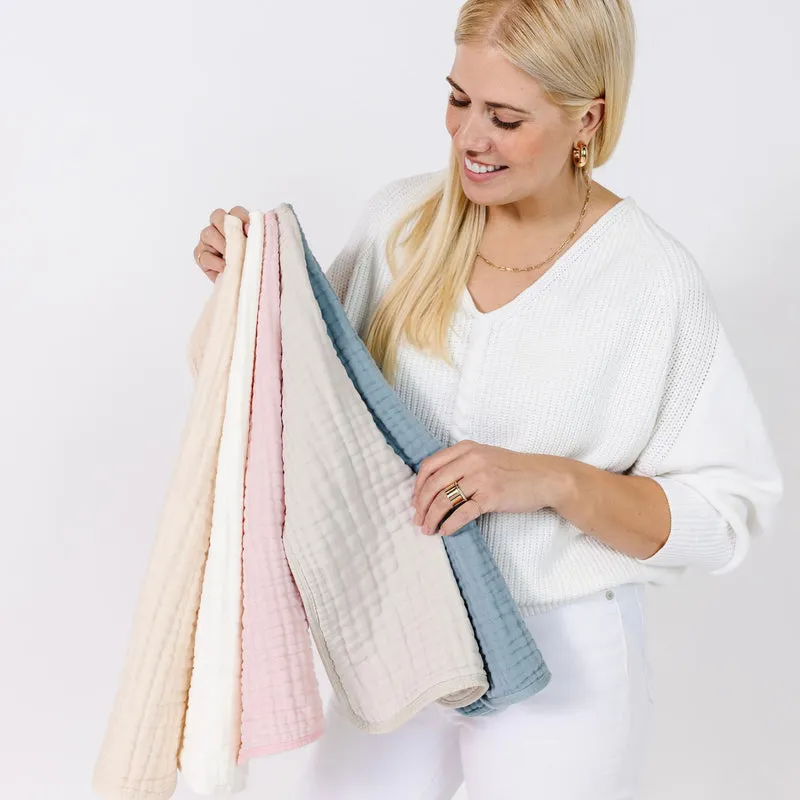 Cloud Muslin Burp Cloth 2 Pack, Cream
