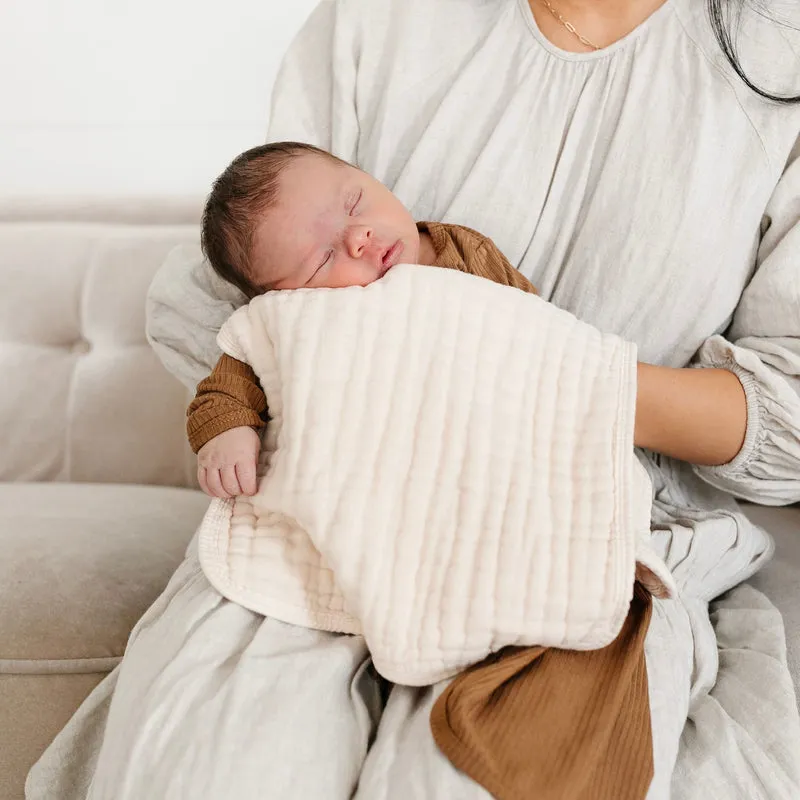 Cloud Muslin Burp Cloth 2 Pack, Cream