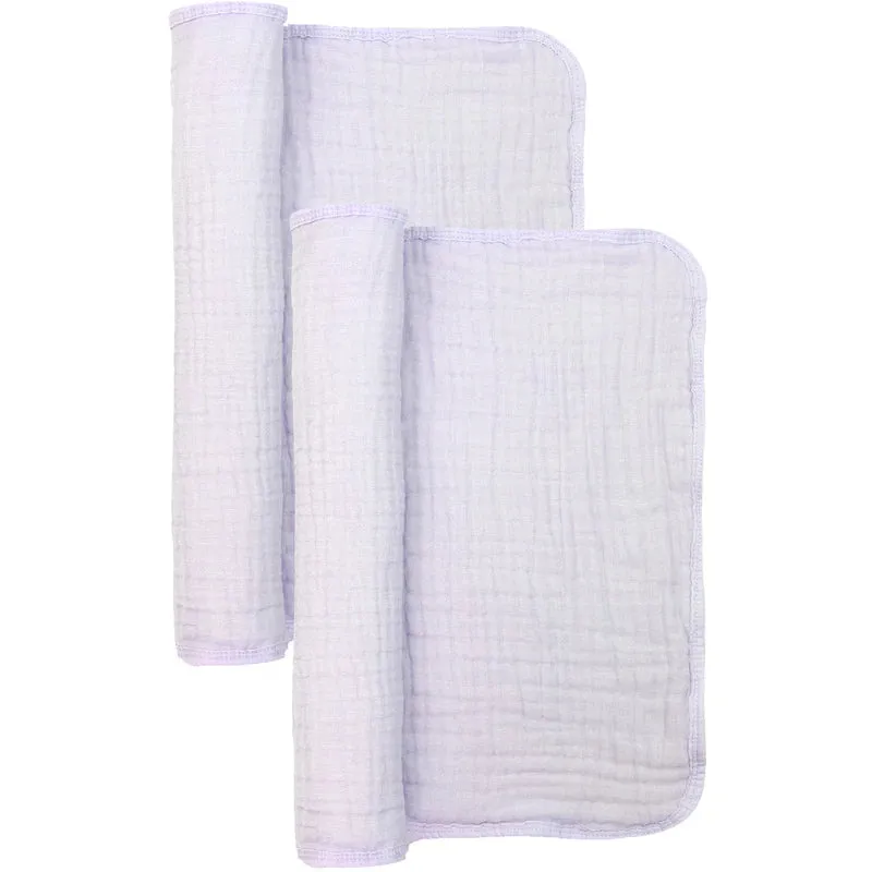 Cloud Muslin Burp Cloth 2 Pack, Lilac