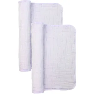 Cloud Muslin Burp Cloth 2 Pack, Lilac