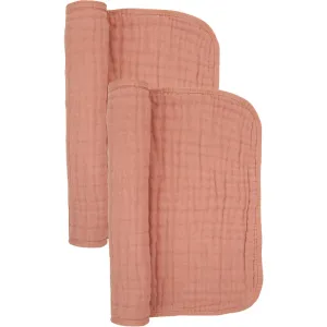 Cloud Muslin Burp Cloth 2 Pack, Rose