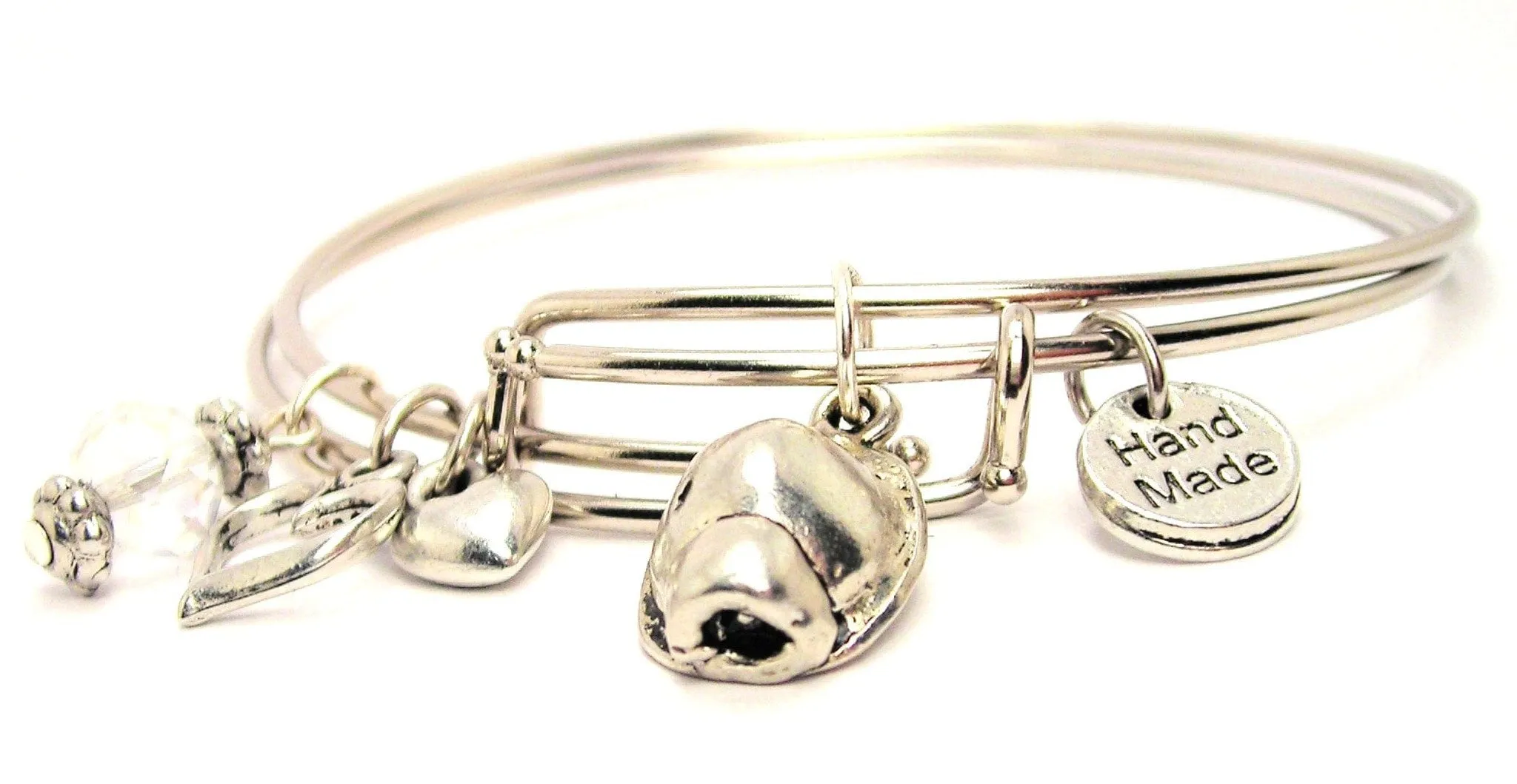 Coal Miners Helmet Expandable Bangle Bracelet Set