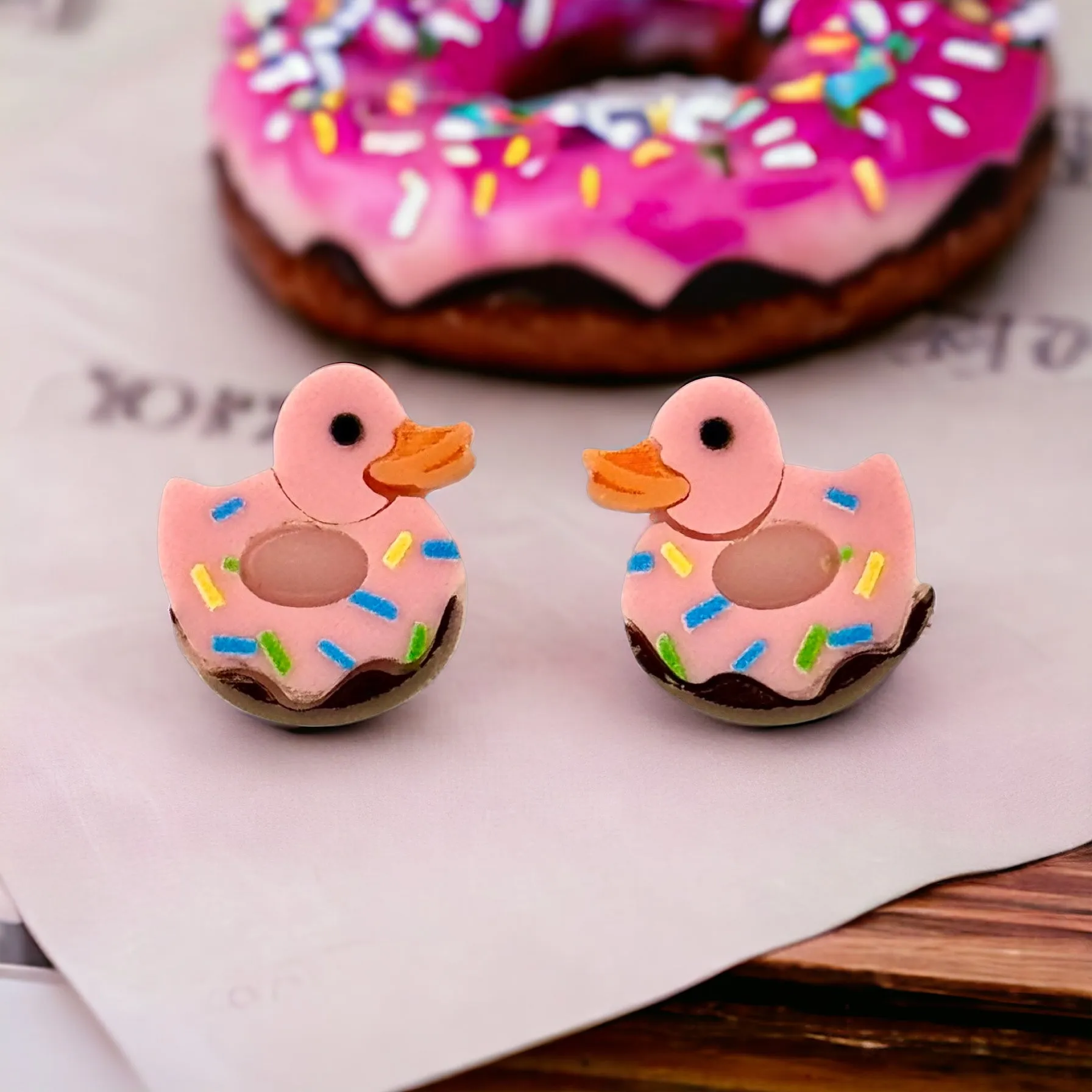 Donut 🍩 Ducky - earrings - Set of 2