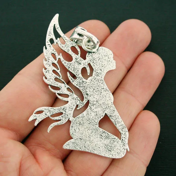Fairy Antique Silver Tone Charm - SC7499