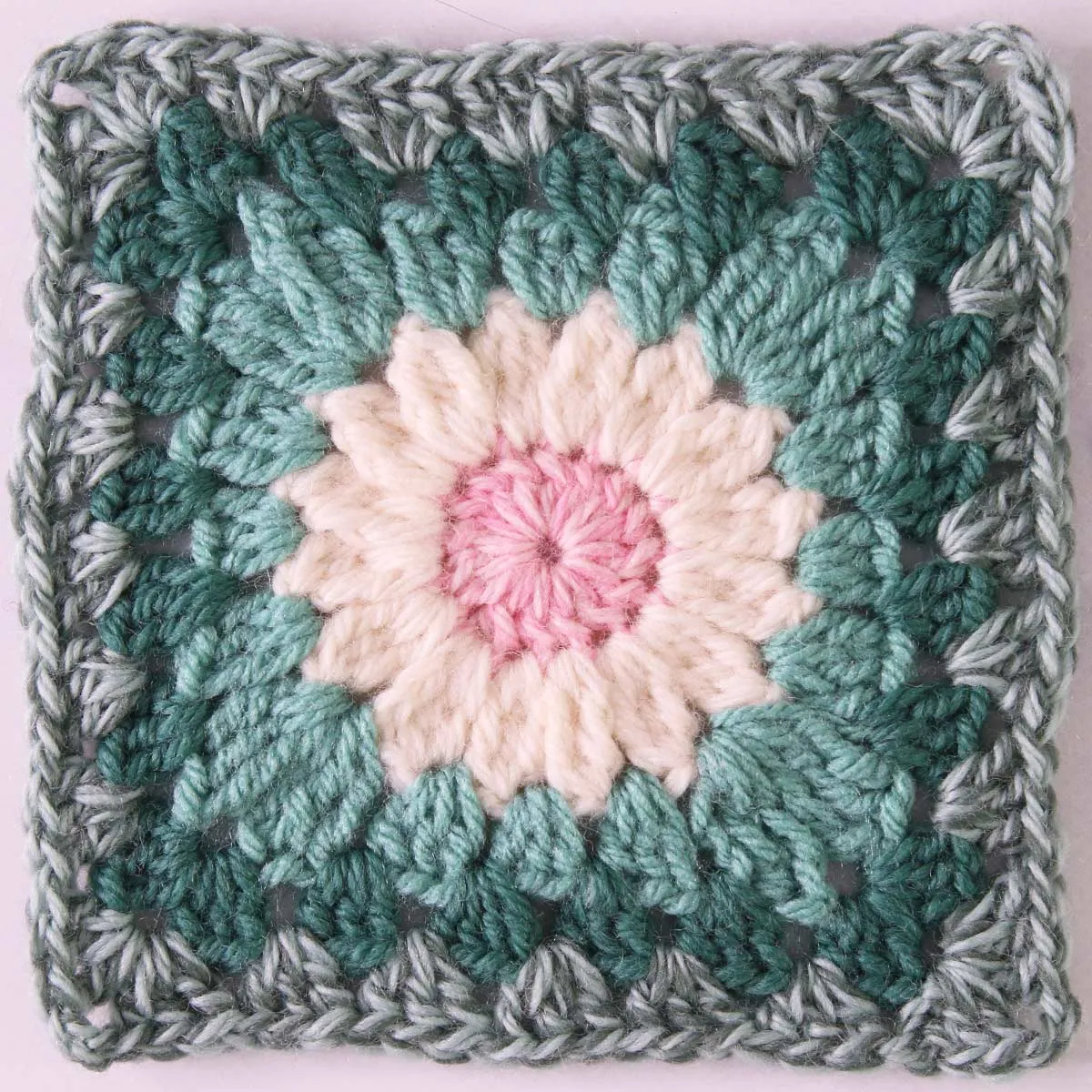 Flower Granny Square Scarf Crochet Pattern