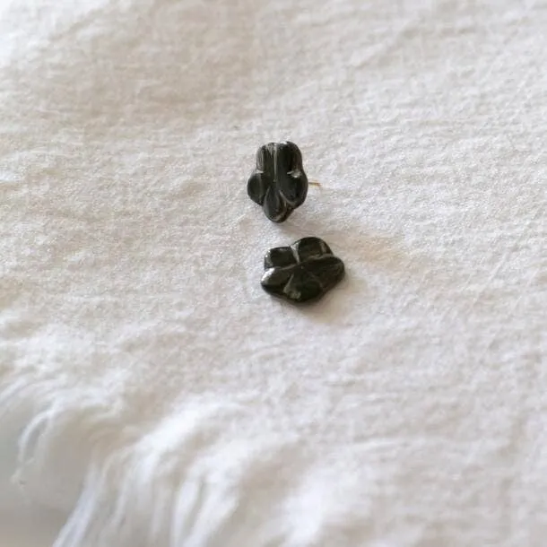 Flower Studs in White