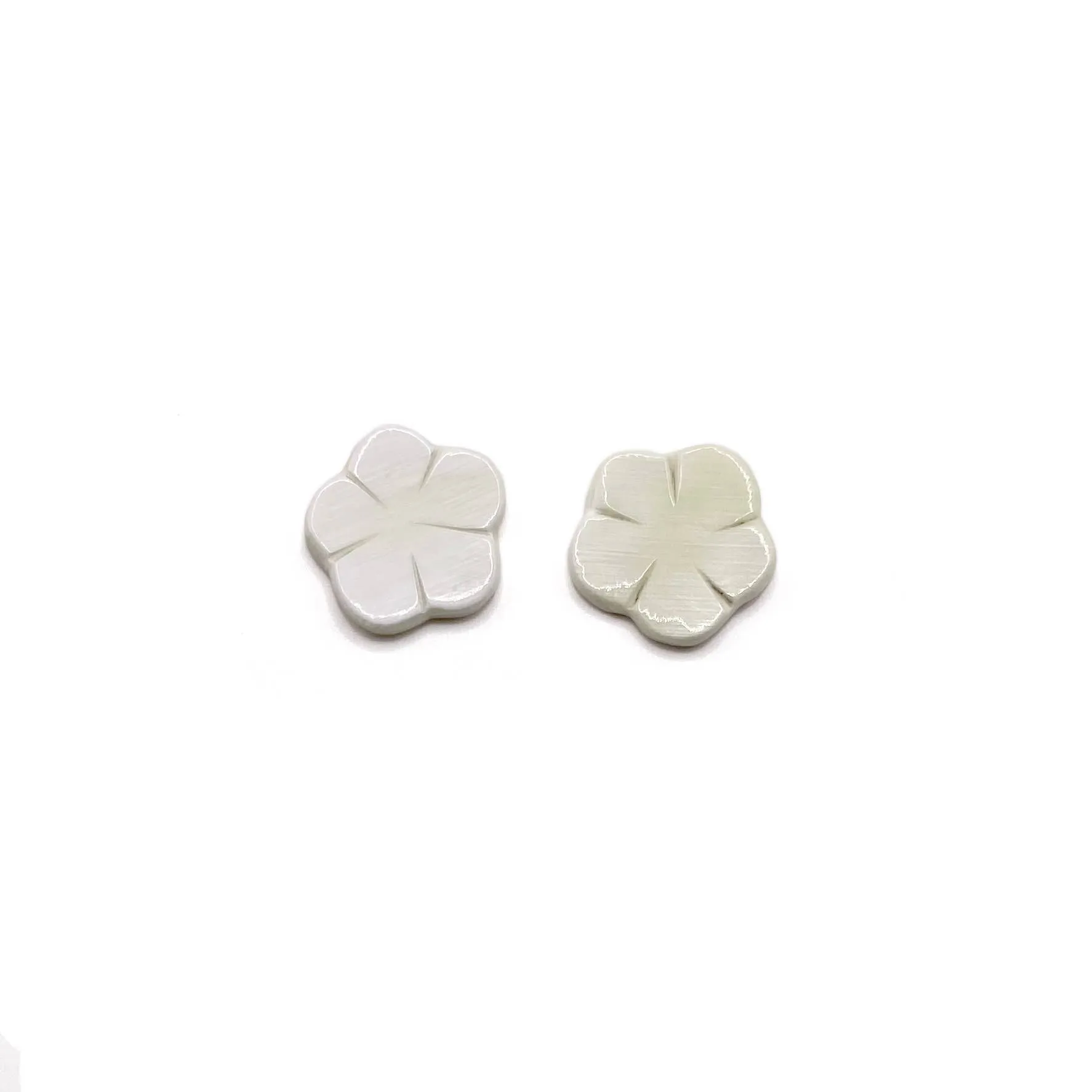 Flower Studs in White