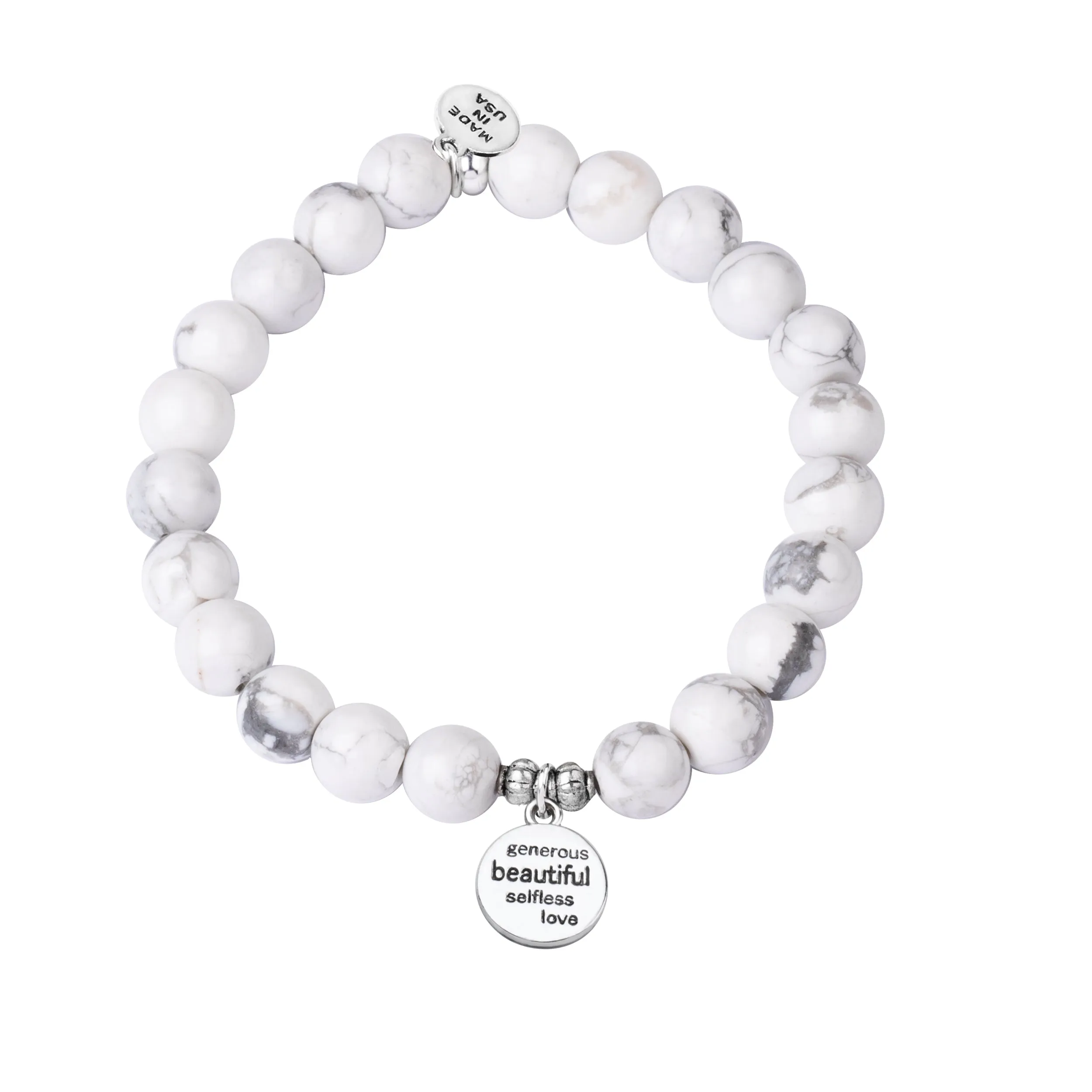 Godmother | Stone Beaded Charm Bracelet | Onyx