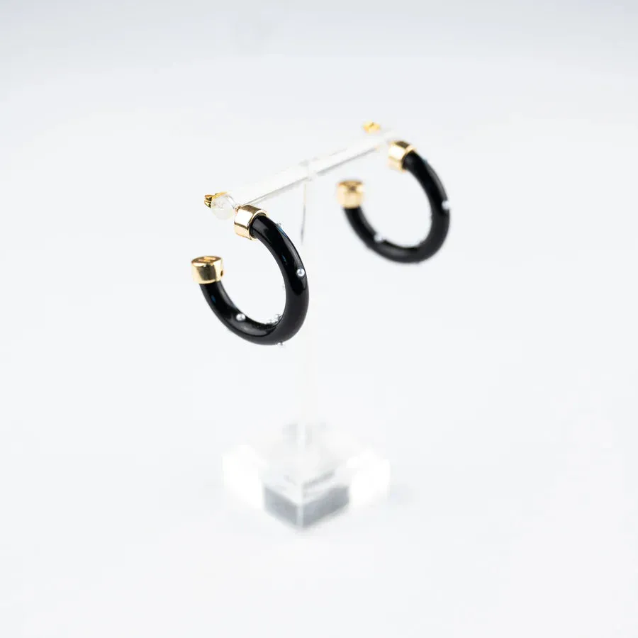 Hoo Hoops -Minis -Black with Pearls
