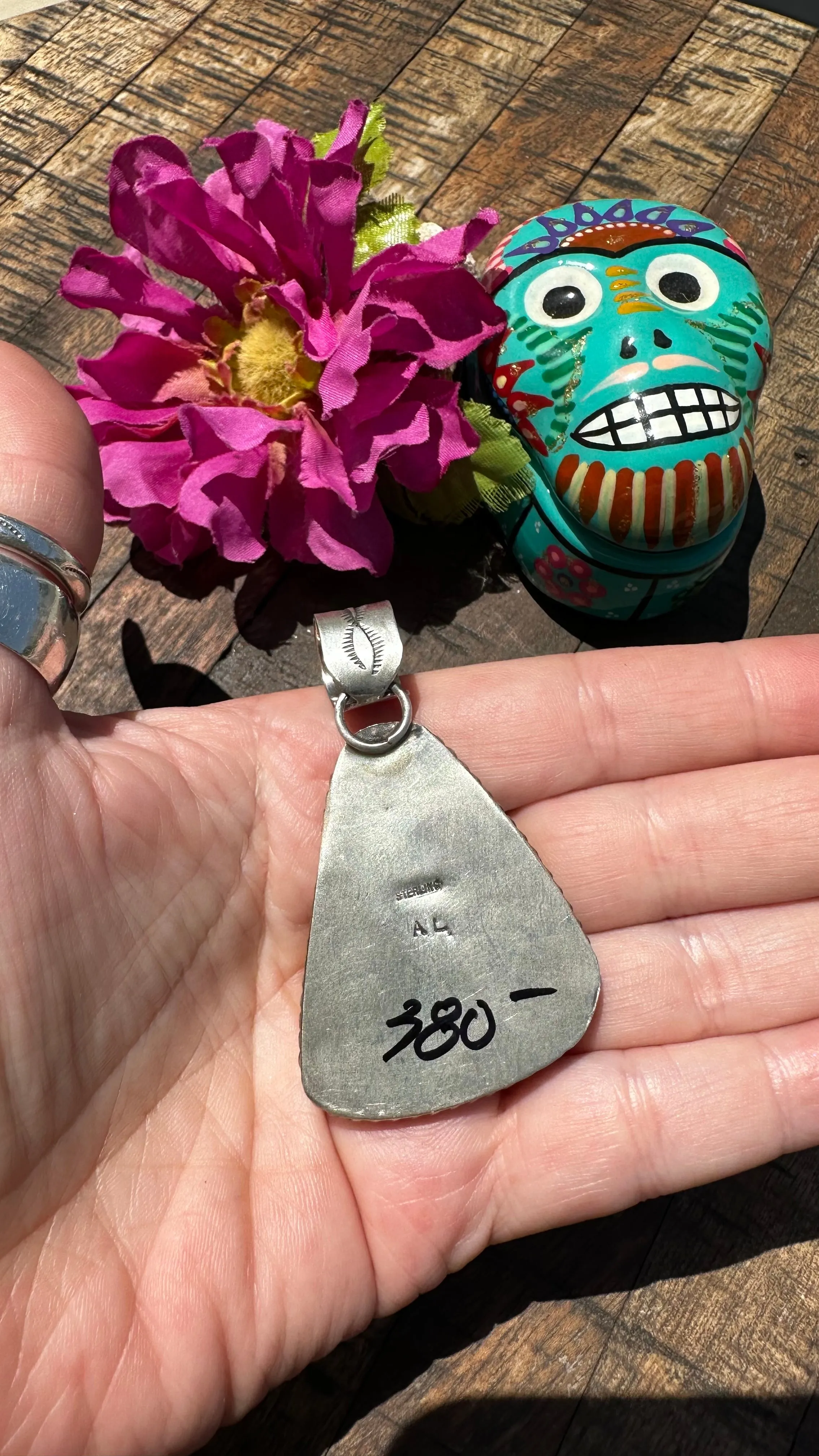 Kingman Turquoise Freeform Pendants #5