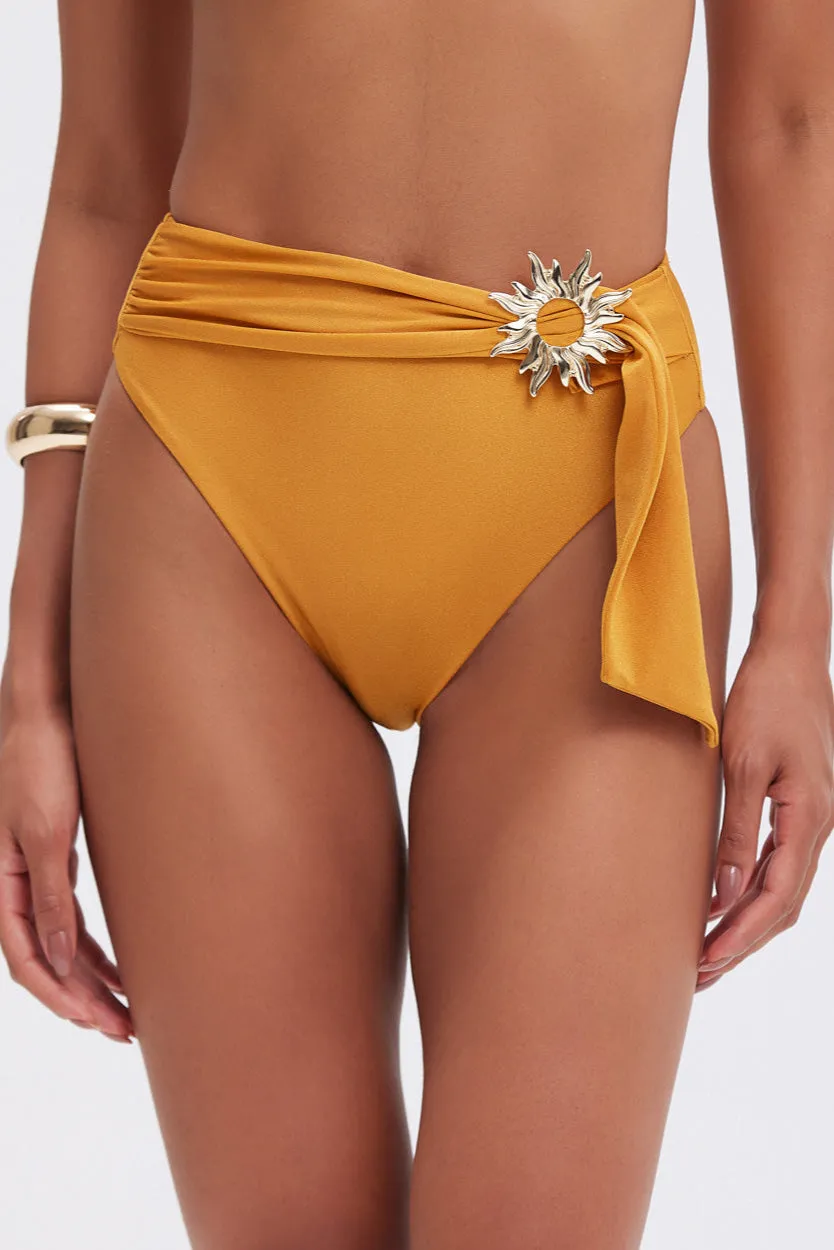 LAGOA LYCRA BELT HIGH WAIST BIKINI BOTTOM