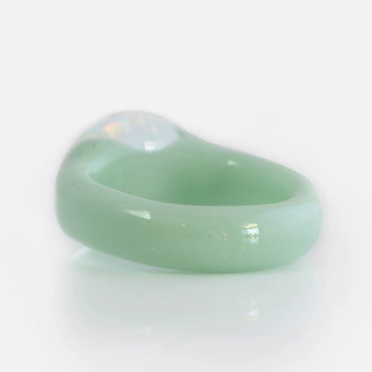 Large Opal Glass Ring