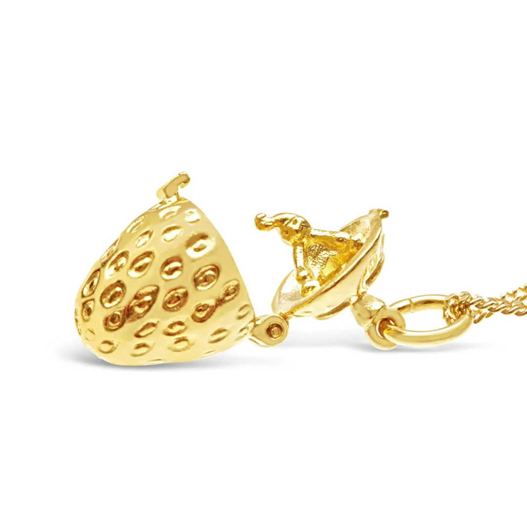 Magical Charm Necklace | Strawberry - Health - Gold