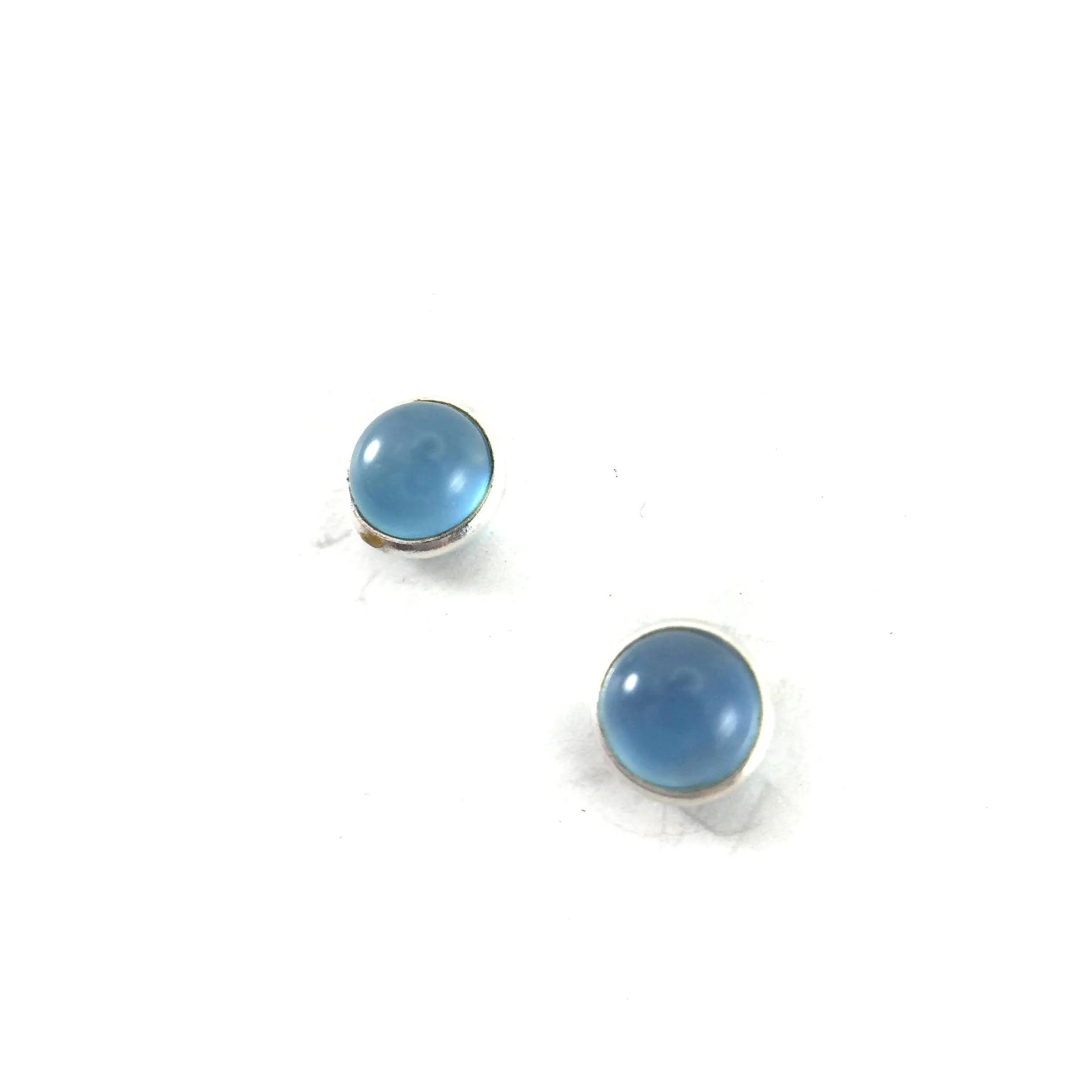 Mini Chalcedony Studs