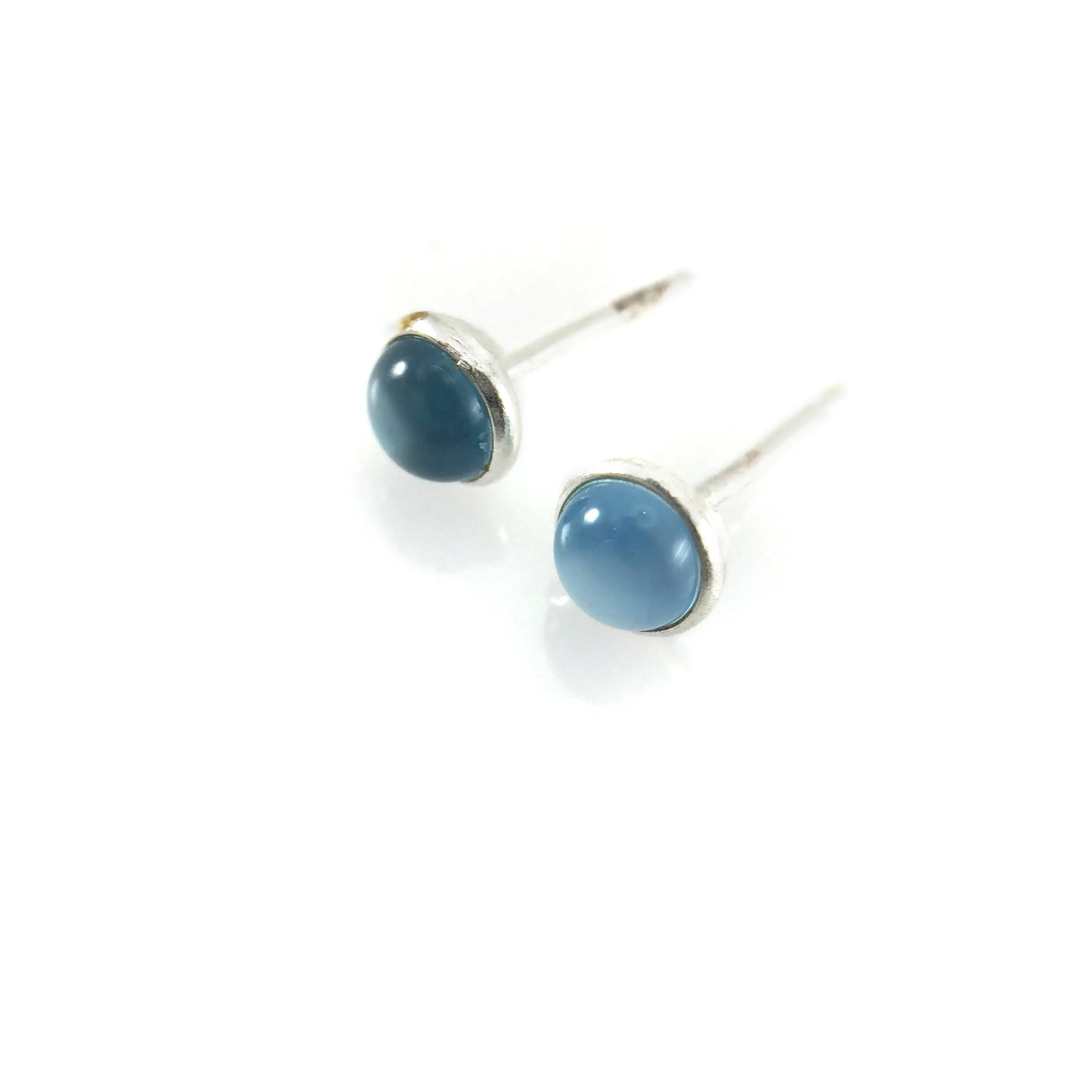 Mini Chalcedony Studs