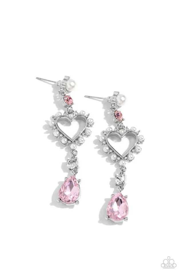 Paparazzi Earring ~ Lovers Lure - Pink