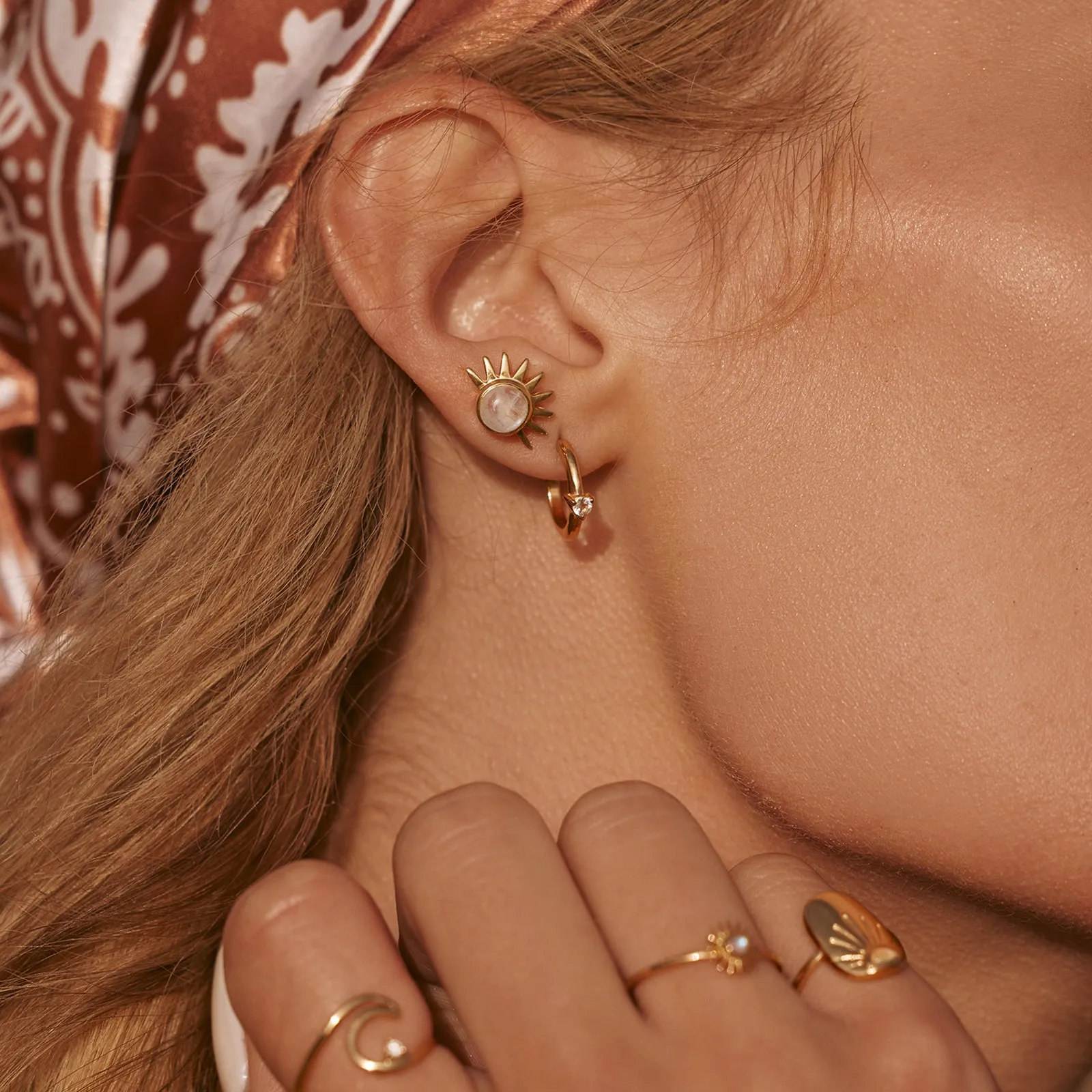 Shimmering Hoop Earrings