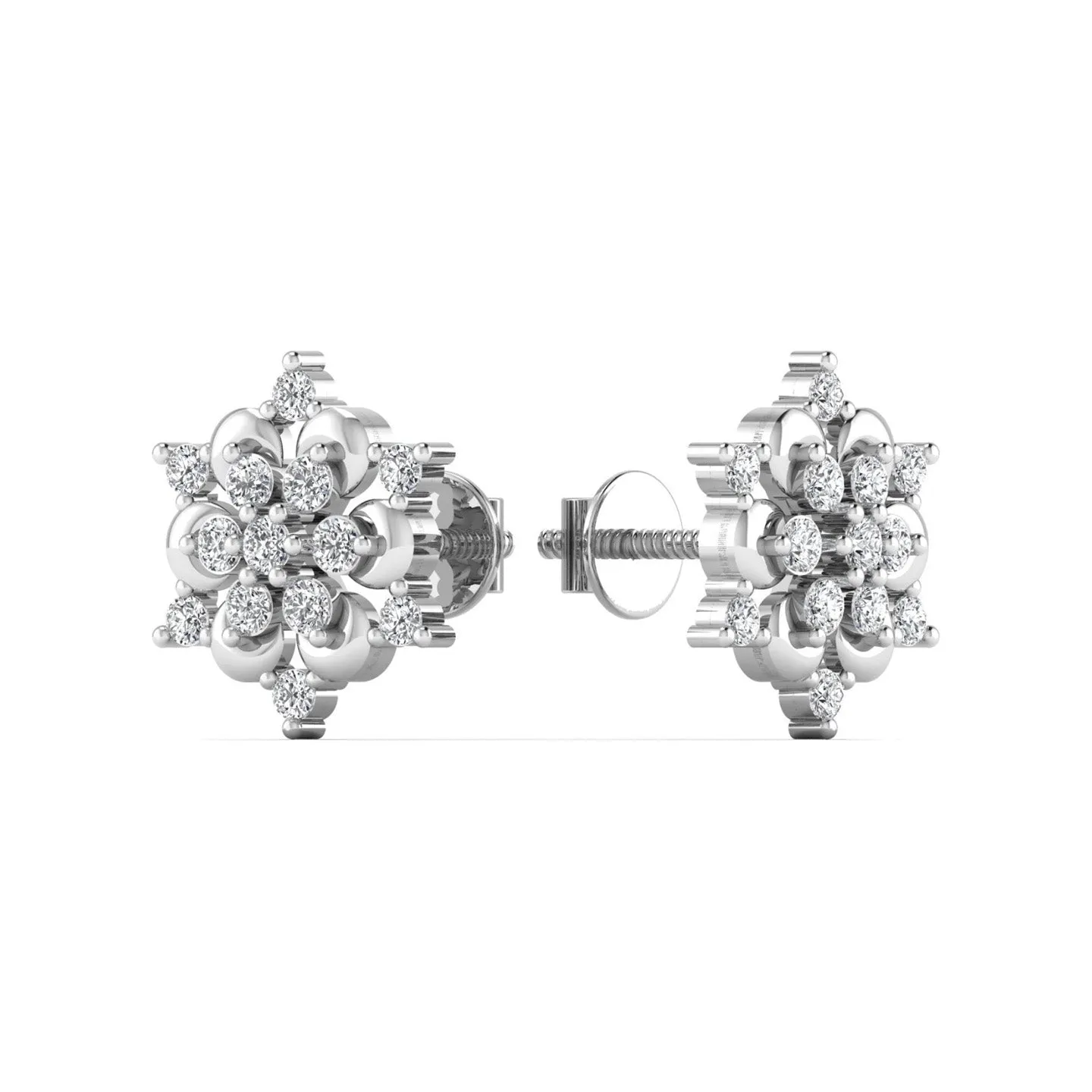 Shimmering Lab Diamond Stud Earring