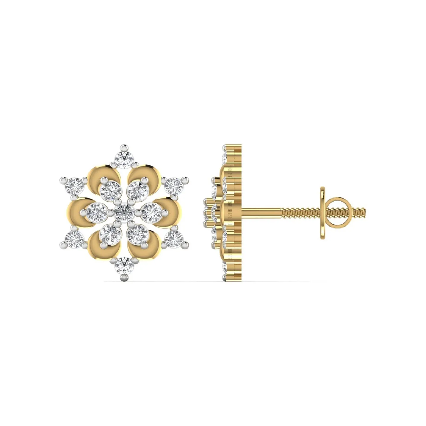 Shimmering Lab Diamond Stud Earring