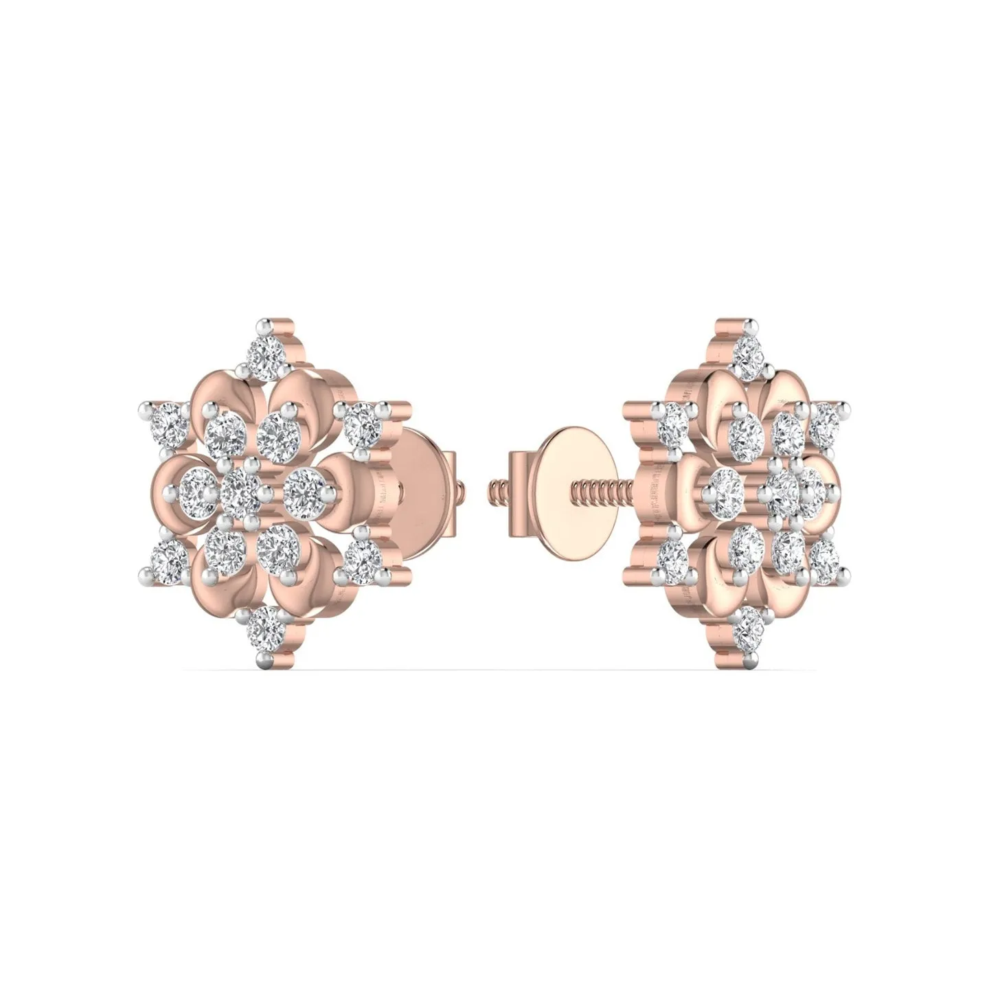 Shimmering Lab Diamond Stud Earring