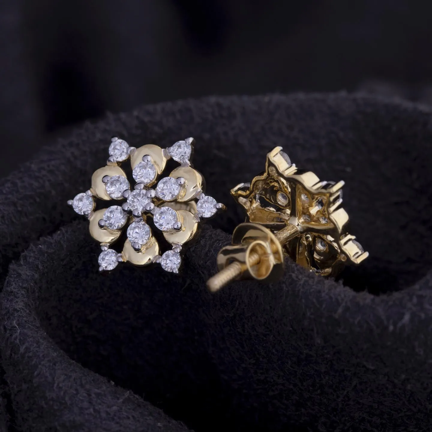 Shimmering Lab Diamond Stud Earring
