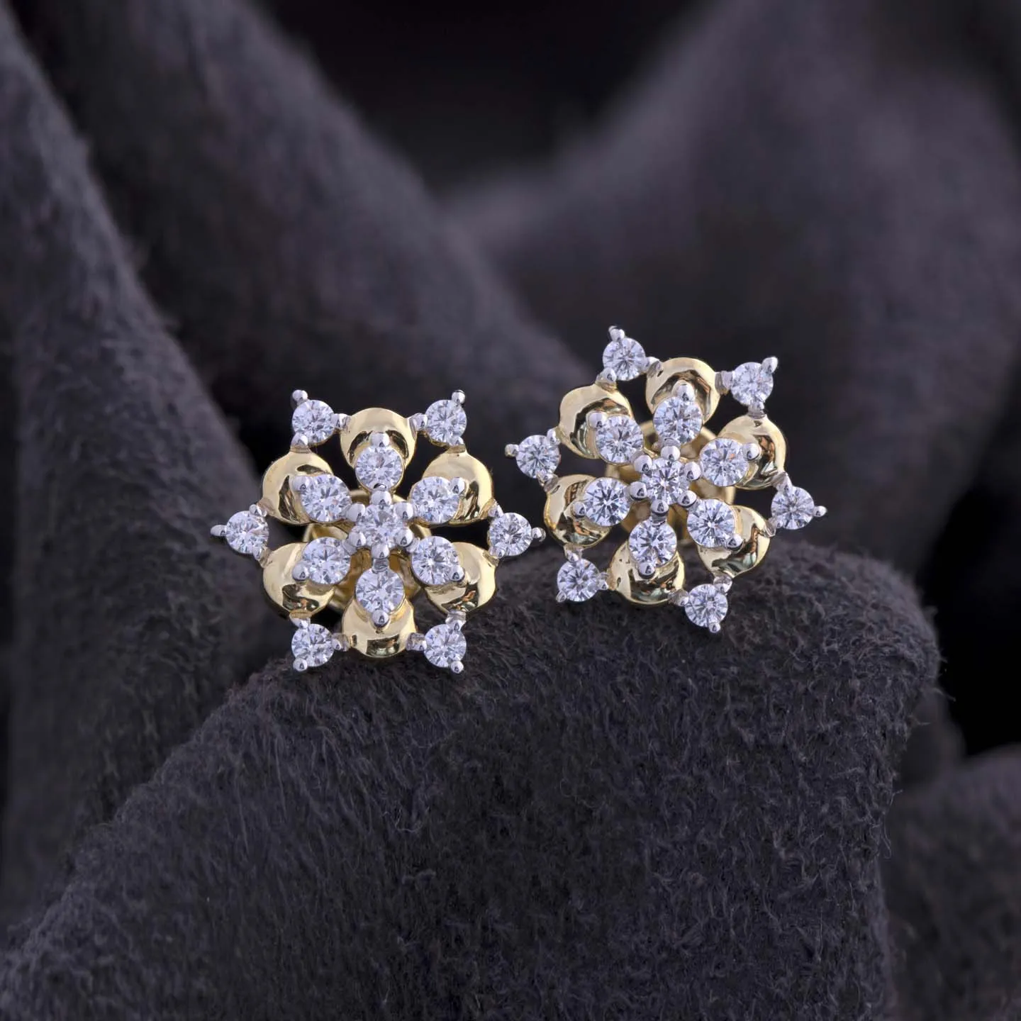 Shimmering Lab Diamond Stud Earring