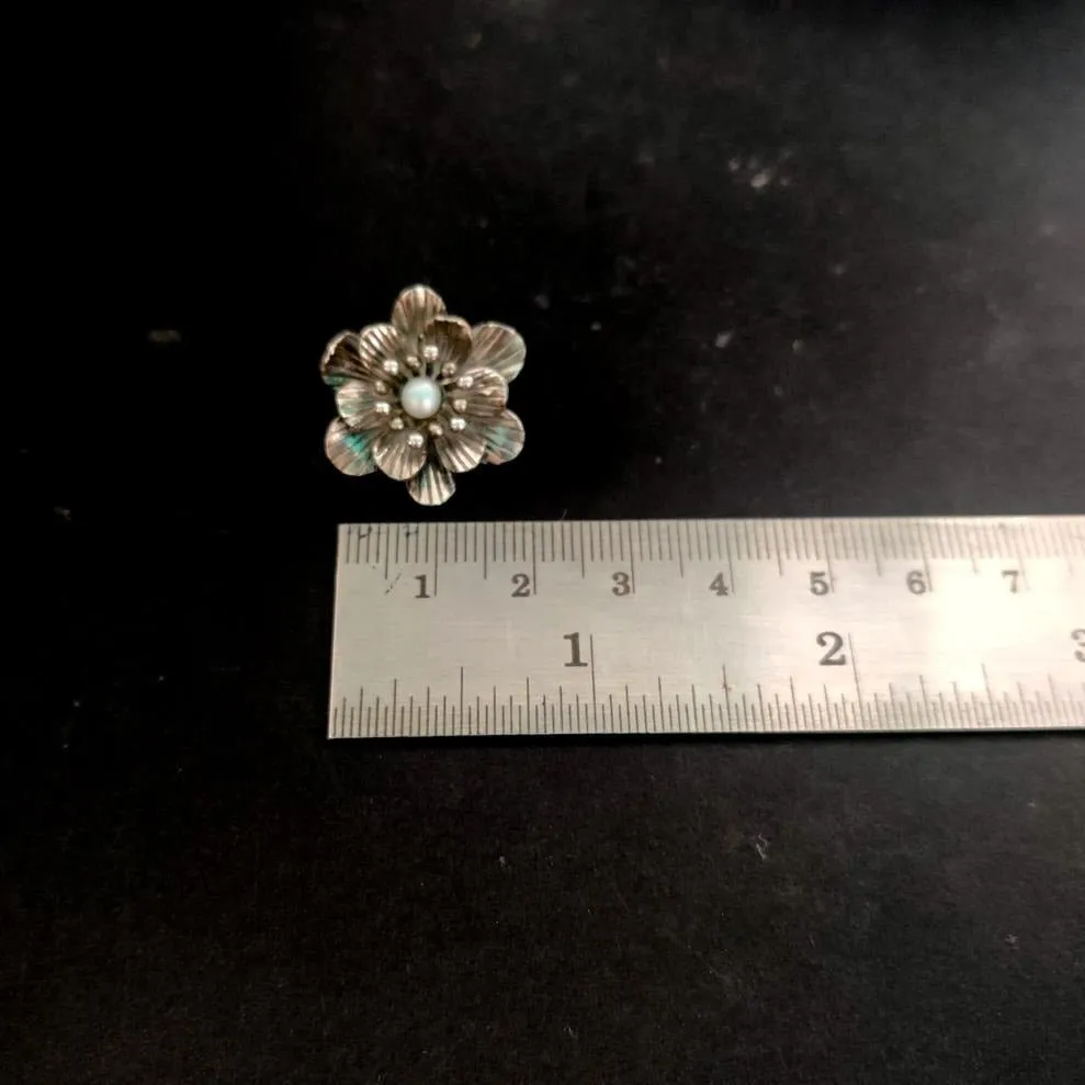 Spring Floral Studs with Pearl