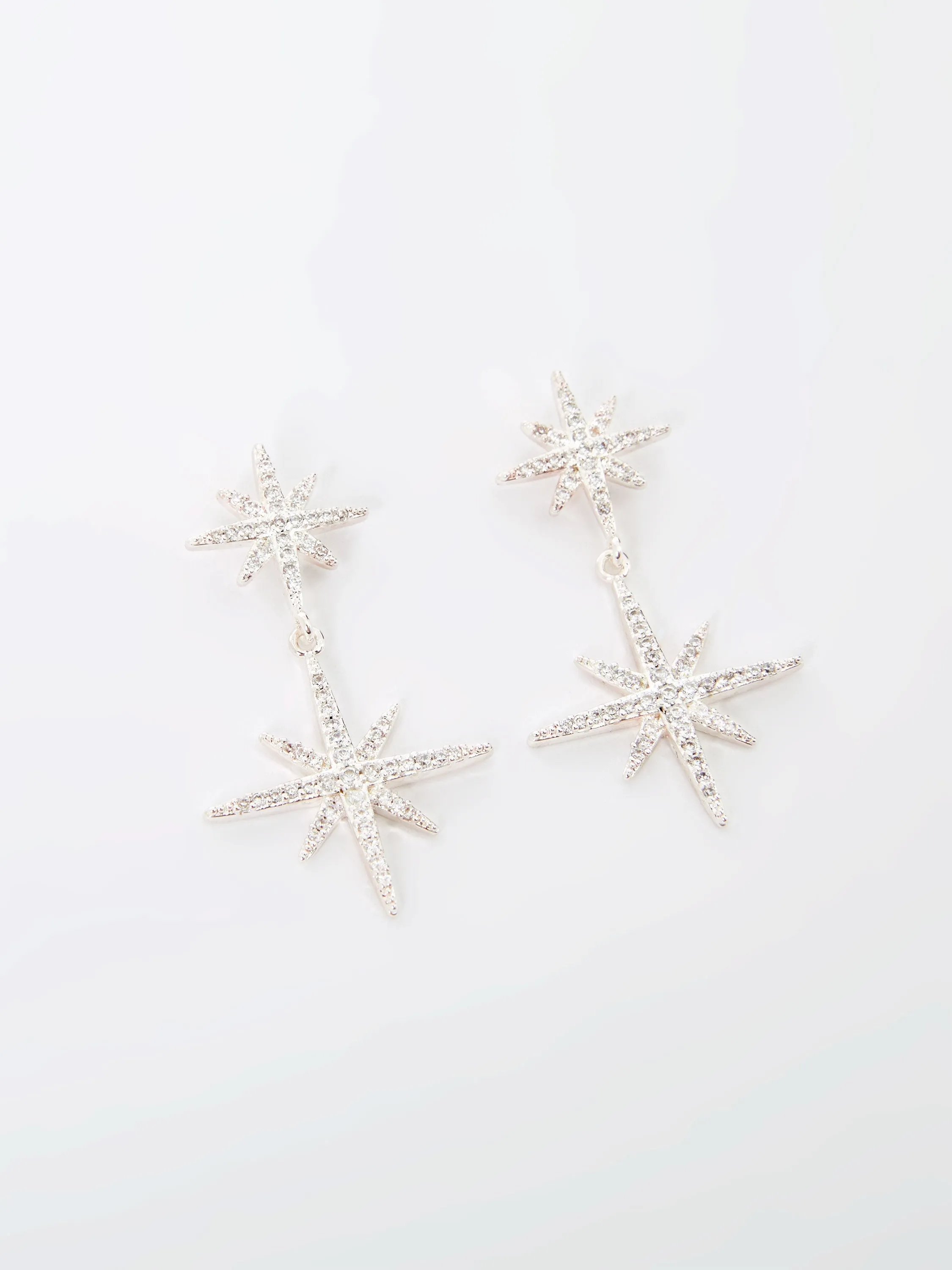 Star Crystal Drop Earrings