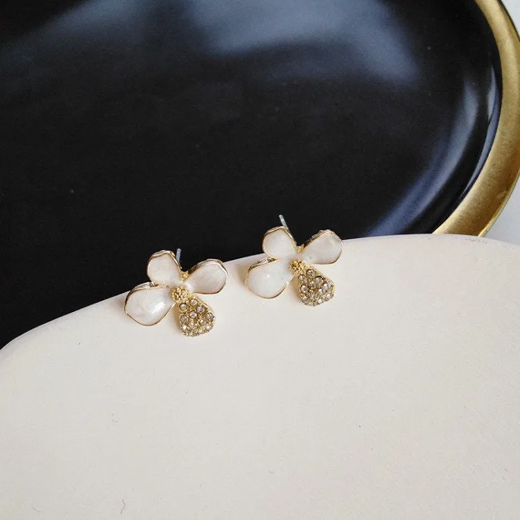 White Dogwood Delicate Earrings